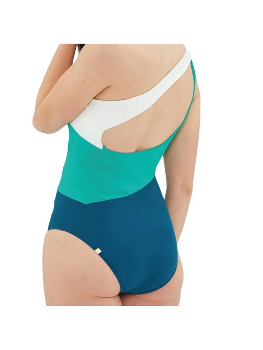 Summersalt | Colorblock Side Stroke One Piece Swim Asymmetrical 16 Long Torso - Picture 3 of 6